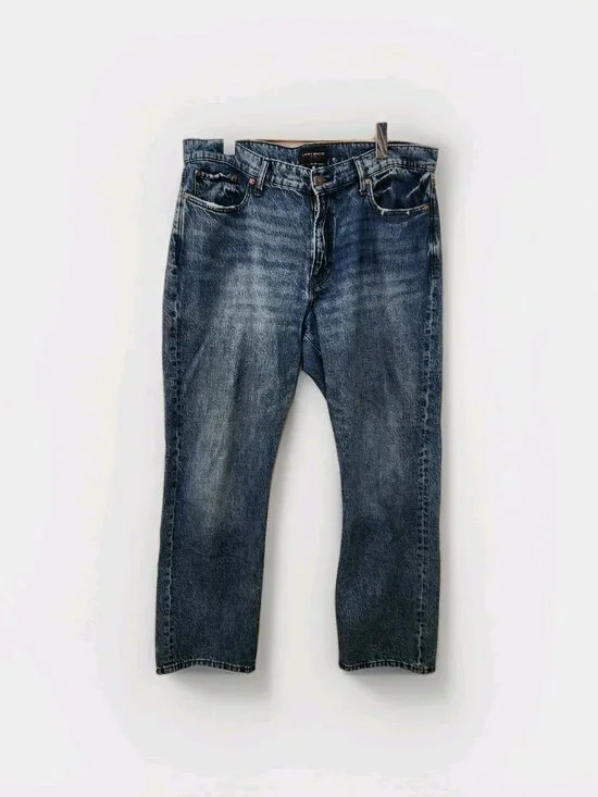 Lucky Brand 363 Cotton Linen Vintage Straight Denim Blue Jeans Men's Size 36x32 - Picture 1 of 15